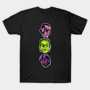 Marquee Movie Monsters Tattoos T-Shirt